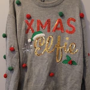 Primark Large Gray Christmas Sweater
